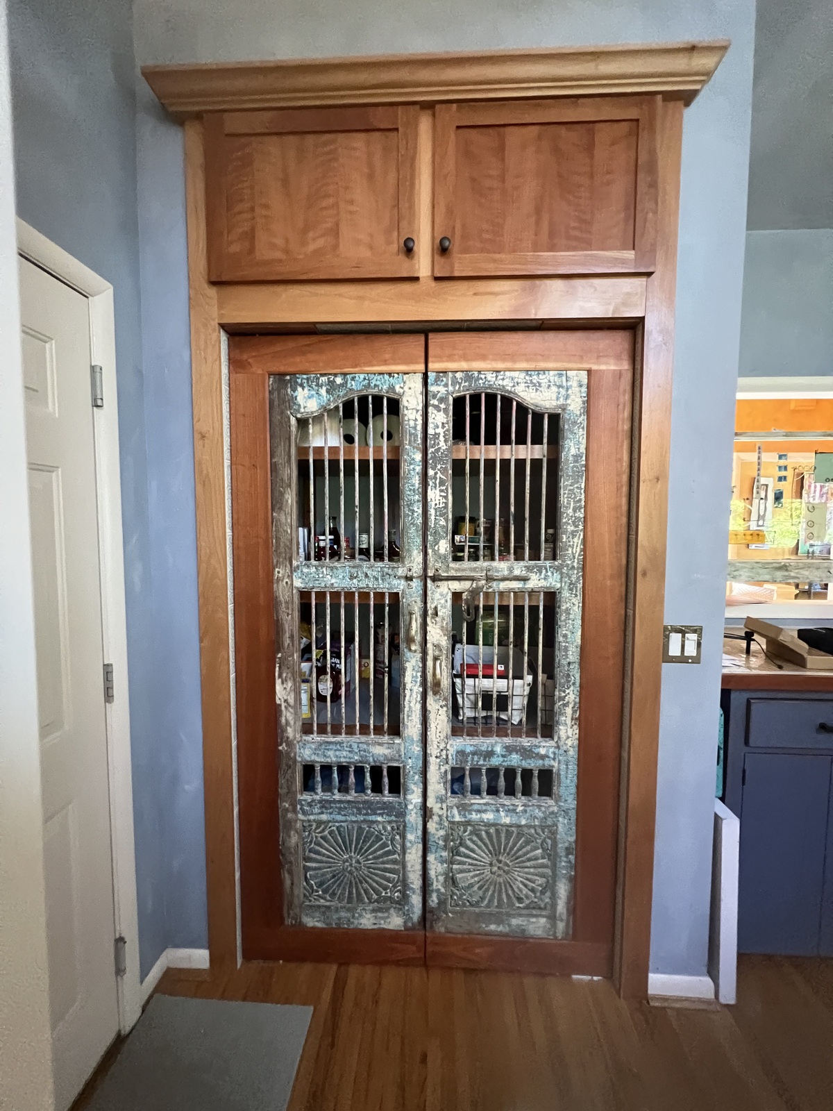 Closet with antique doors